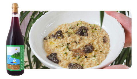 Risotto with vino blanco